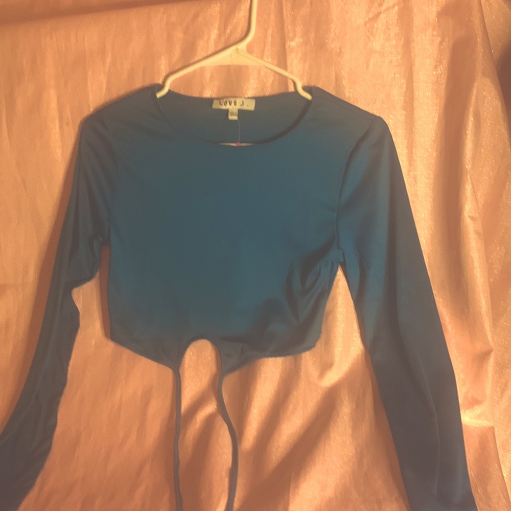 Crop top shirt blue